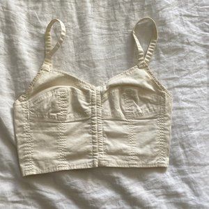Wilfred Corset Crop Top with hook & eye closure